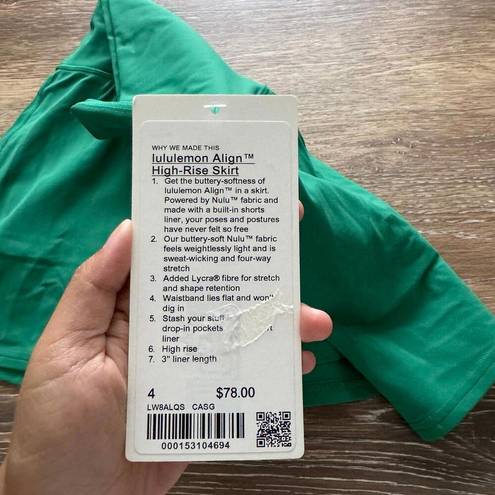 Lululemon  Align Skirt High Rise Cascadia Green Size 4 NWT