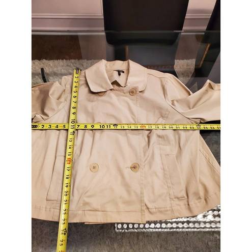 Daisy Fuentes  Women's Beige Cotton Double Breasted Long Sleeve Jacket Blazer 2X