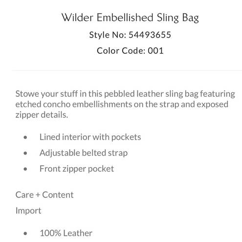 Free People  Wilder Embellished Sling Bag