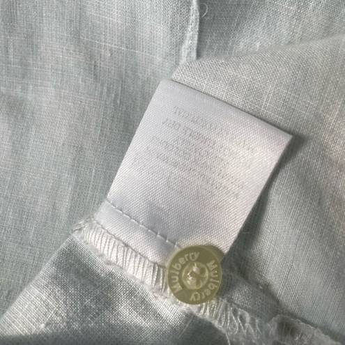 Mulberry  100% Linen Button Up Tunic Light Blue 12