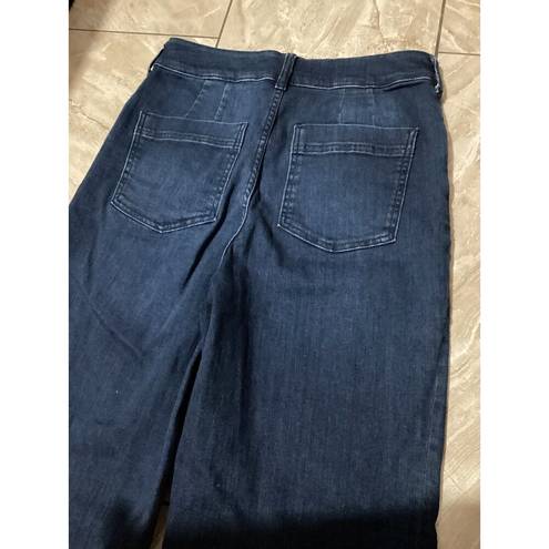 Pilcro  The Skipper High Rise Crop Wide Leg Blue Jeans 30