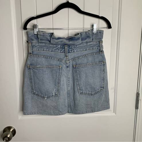 AGOLDE  lettuce high waisted denim mini skirt size 26 spring summer