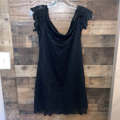 Lilly Pulitzer  Jade Lace Overlay Dress in Onyx