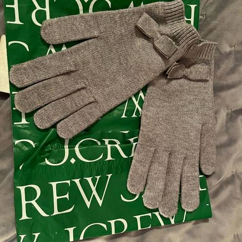 J.Crew  Factory Bow tech gloves Grey OS NWT