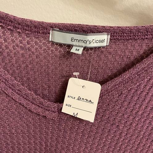 Emma’s Closet NWT |  | Purple waffle long sleeve