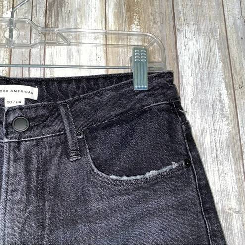 Good American NWT  90s Bermuda Black Shorts