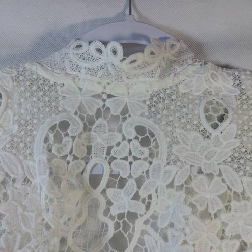 Asilio  The Mind Fall Top White Lace Crop Topper Size 4