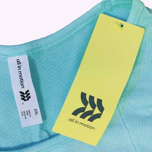 All In Motion  Women’s Athletic Racerback Tank Top Aqua Blue Size XXL NWT