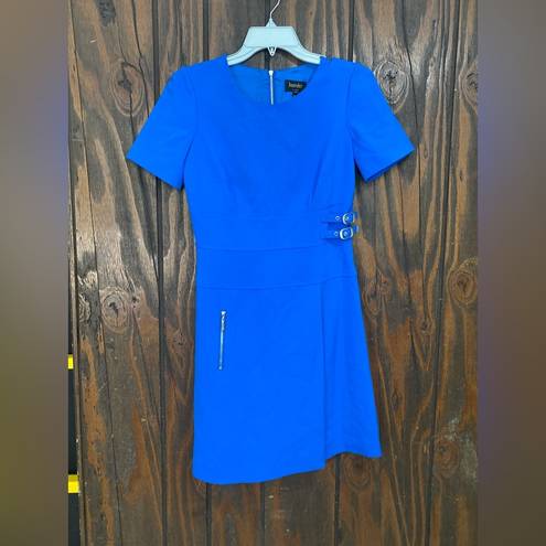 Laundry by Shelli Segal  gorgeous blue dress with double  buckle detail size 2