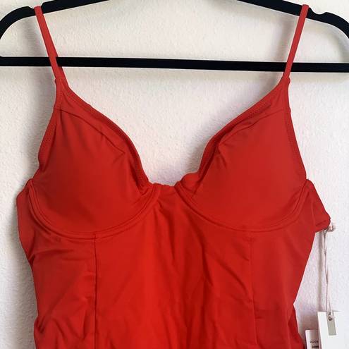 Good American NWT  Showoff Underwire One-Piece Swimsuit in Bright Poppy