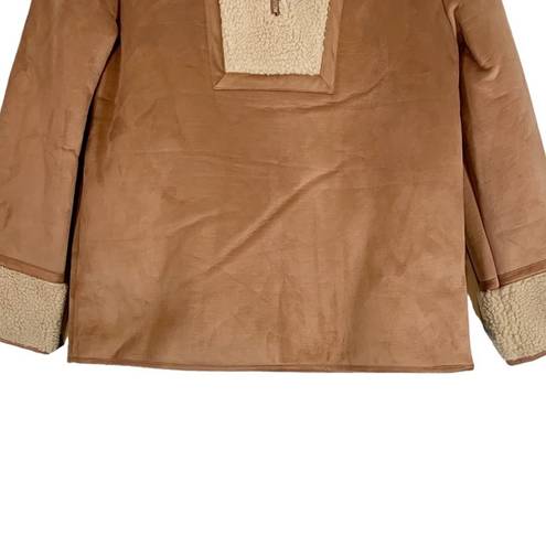Tuckernuck  Stella Shearling Quarter Zip Front Pullover Jacket Size Medium