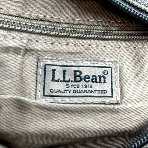 L.L.Bean  Messenger Bag Satchel Crossbody Buckle Adjustable Canvas Green Brown