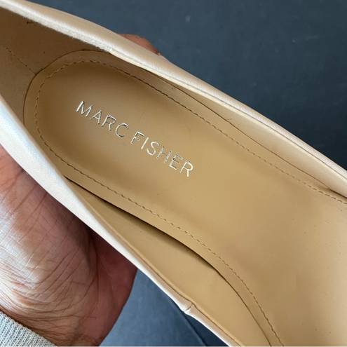 Marc Fisher  | Nude Tan Bow Heels Sz 6