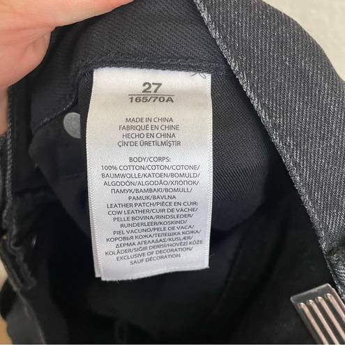 Polo  Ralph Lauren Zipper Moto Ankle Jeans Charcoal Black Size 27