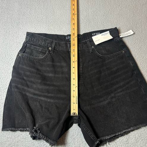 Krass&co Arizona Jean & . Short Womens Juniors 17 Black High Rise Cut Off Denim NEW