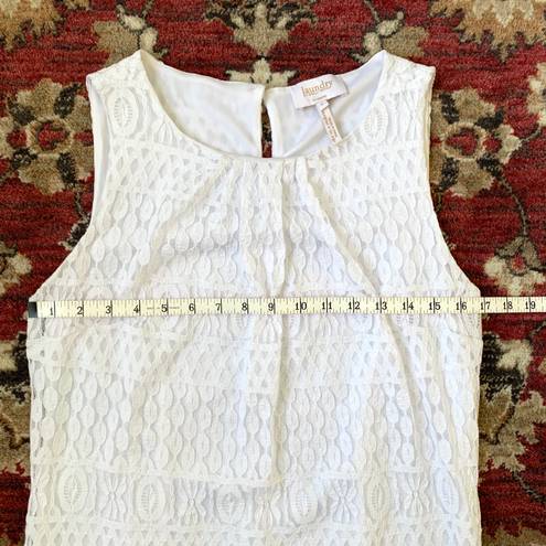 Laundry by Shelli Segal white lace sleeveless dress