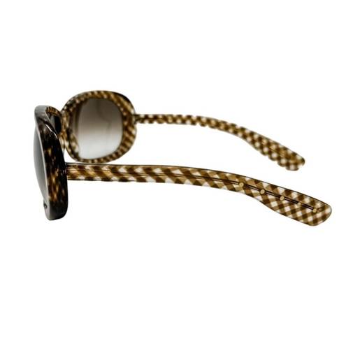 Bottega Veneta  intrecciato check checkered sunglasses w/ case