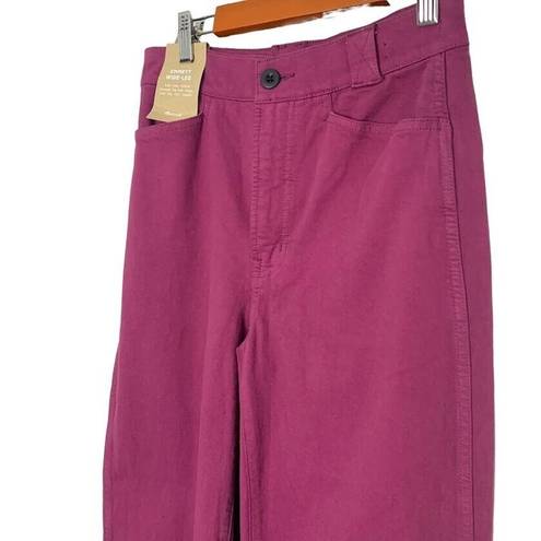 Madewell  Emmett 2.0 Wide-Leg Pants Women's Size 25 Iris Bloom Purple NWT