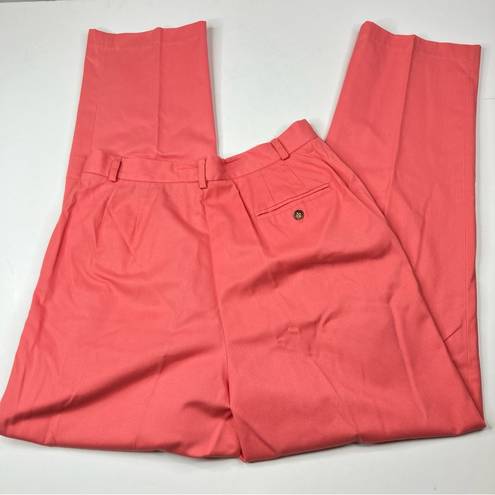 Orvis  | Vintage Pink Coral Cotton Blend High Waist Pants MADE IN USA 12