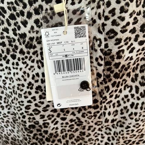 Mango  MNG Animal print blouse NWT