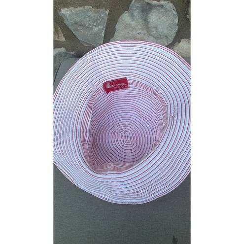 Pacific&Co San Diego Hat  red & white striped wide brim sunhat