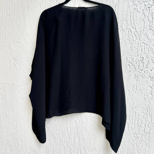 The Row $700  Dolman Sleeve Estela Oversized Kaftan Poncho Top Black Women's 1/ S