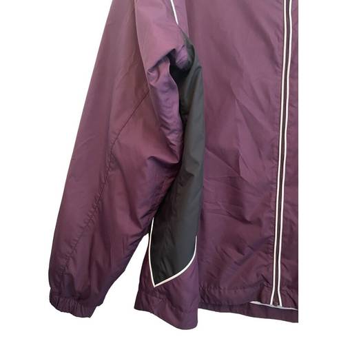 FootJoy  Windbreaker Jacket Women Size Large Purple Black Full Zip Lightweight