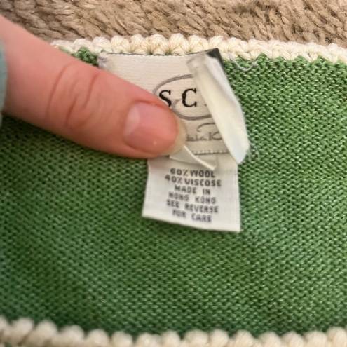 Oscar de la Renta Vintage Oscar  green knit top