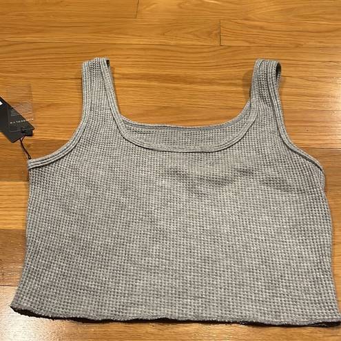 Kimberly Nwt   c womens waffle knit crop top size large .