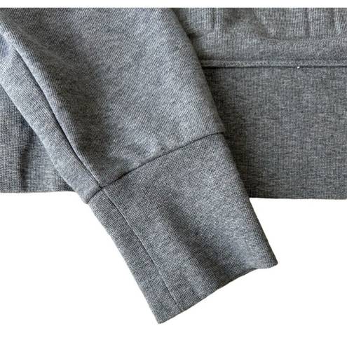 Nike Sweatshirt Women Small Gray Pull Over Crew Neck Sweater Embossed Crop Top