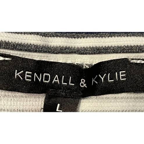 Kendall + Kylie  Striped Sleeveless Dress L