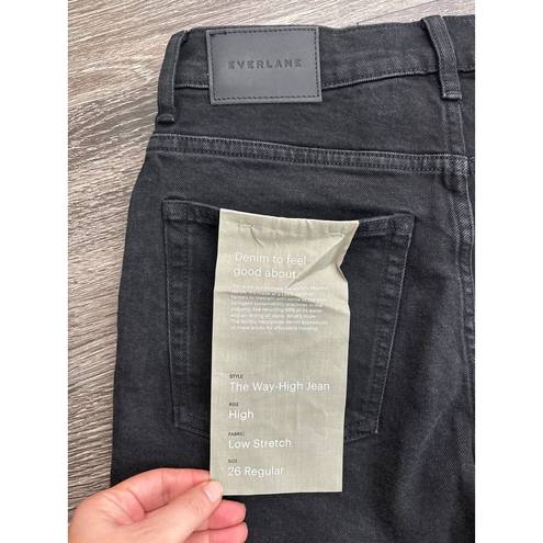 Everlane NWT  The Way-High Jean Organic Cotton Black Size 26 Regular