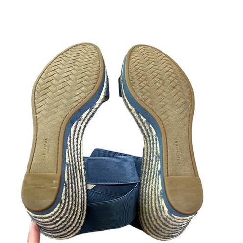 Cole Haan Cole Hann Cloudfeel Espadrille Wedge Sandal Blue Women’s Size 9