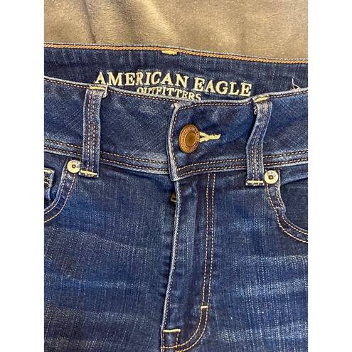 American Eagle  Outfitters Blue Ae Next Level Low-rise Kick Bootcut Jeans size 6