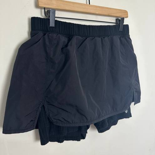 Free People Movement - Daisy Woven Skort Black Bike Shorts Active Sport Outdoor