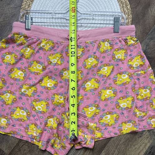 Lounge Care Bears Pajama  Shorts Juniors 1XL Pink Yellow