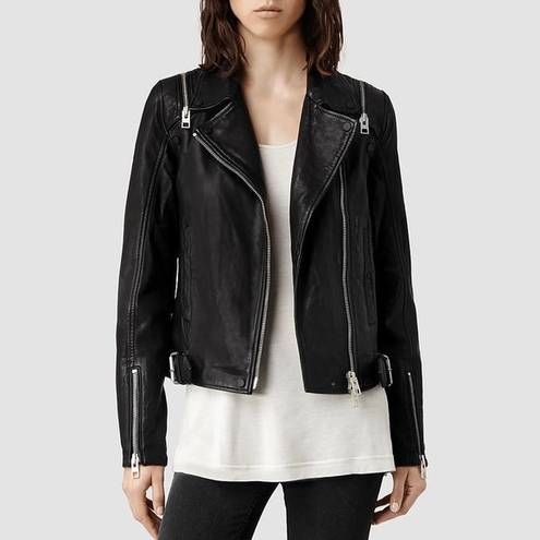 ALL SAINTS Range Leather Biker Jacket Vest