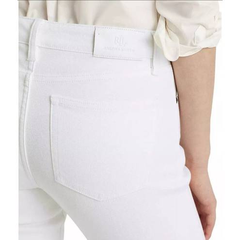 Ralph Lauren Lauren  White Denim Classic Straight Leg Jeans Petite Size 10P