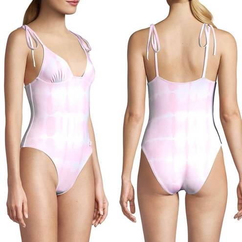 Solid & Striped NEW  The Olympia One-Piece swimsuit size XS Pink & White Tie-Dye