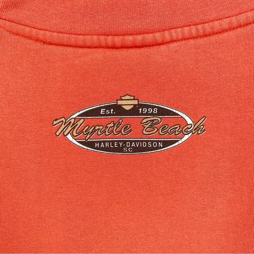 Harley Davidson  2006 Myrtle Beach SC Motorcycle Sweatshirt Orange Medium