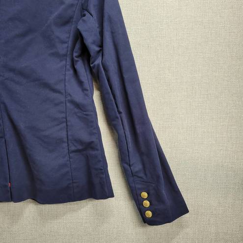 Tommy Hilfiger  Womens Blazer Size 4 Blue Tailored Fit Gold Buttons Career Work