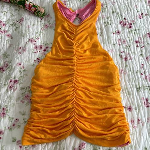 Pilcro  Reversible Scrunched Tank Top Pink Orange Size Small