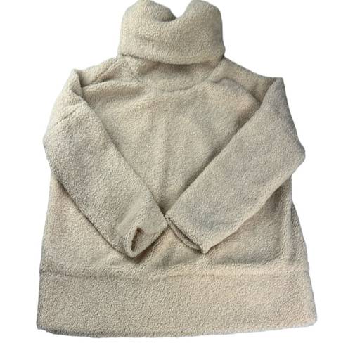 Tuckernuck  Rollins Funnel Neck Pullover Cream Teddy Fleece Sherpa Womens XS