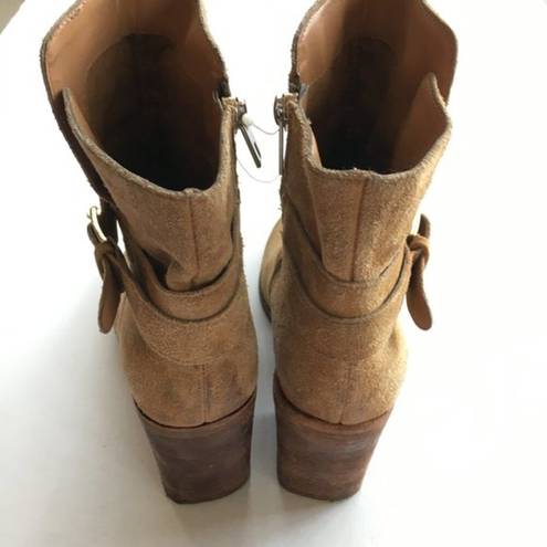 Sam Edelman  Perry‎ Distressed Suede Ankle Boots Womens Size 6 whiskey brown Tan