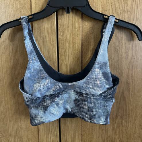 Lululemon Grey / Silver Sparkle Reversible Align Sports Bra