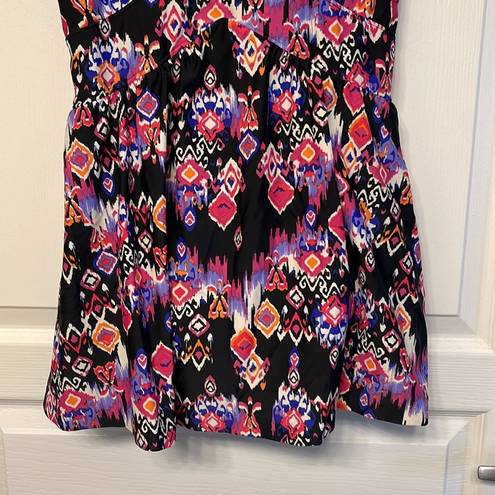 Maxine of Hollywood  Geometric Black Purple Pink Swimdress Size 14 EUC #S-285