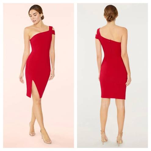 Likely NWT  Packard Dress Size 0 Red One Shoulder Knee Length Cocktail