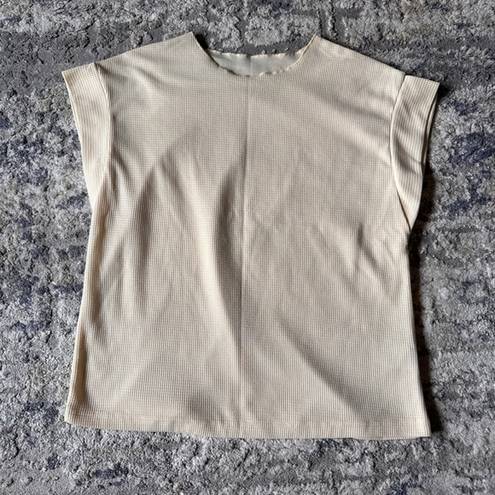 Edge Cream Blouse with Raw  on Neck