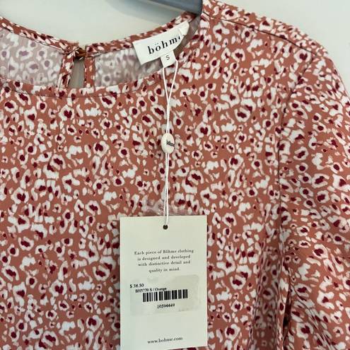 Bohme  Anya Leopard Print Blouse Size Small