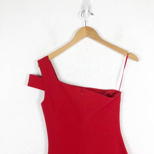 Likely NWT  Packard Dress Size 0 Red One Shoulder Knee Length Cocktail